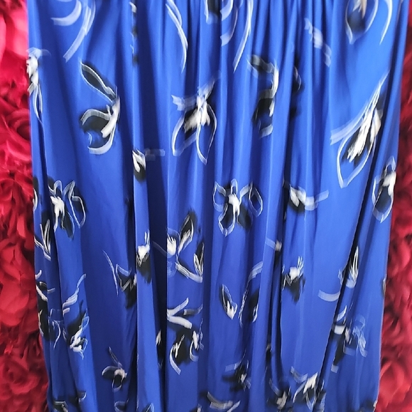 Nine West NWT Blue/Black Graphic Relaxed Blouse Size XXLarge - Picture 8 of 8